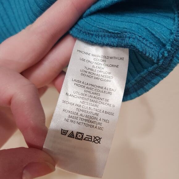 BDG Urban Outfitters Tank Top Racerback Ultra Cropped Blue Button Front Medium - Picture 6 of 8